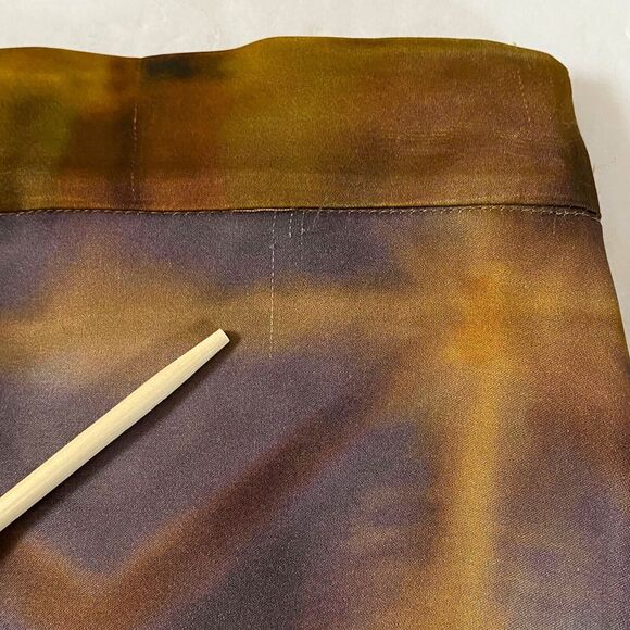 Zara Satin Effect Geometric Pants Womens Size Small Multicolor Wide Leg Flaws - Picture 13 of 16